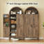 Armoire de garde-manger de 71 pouces de hauteur avec portes et tablettes-1229754845