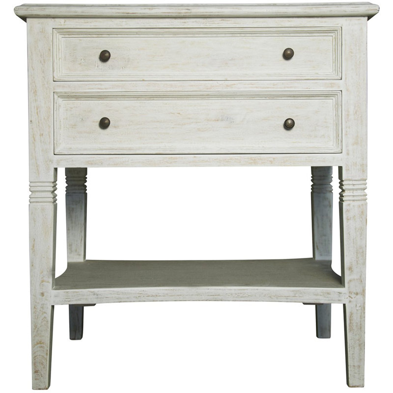 Oxford End Table, White Wash
