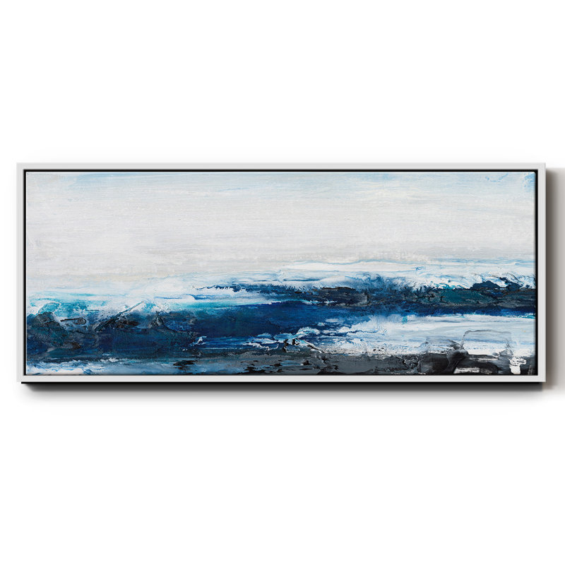 Mysterious Sea I- Framed Canvas, 8" H x 20" W