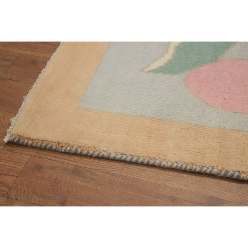 Tapis art déco à motif végétal 8 x 10