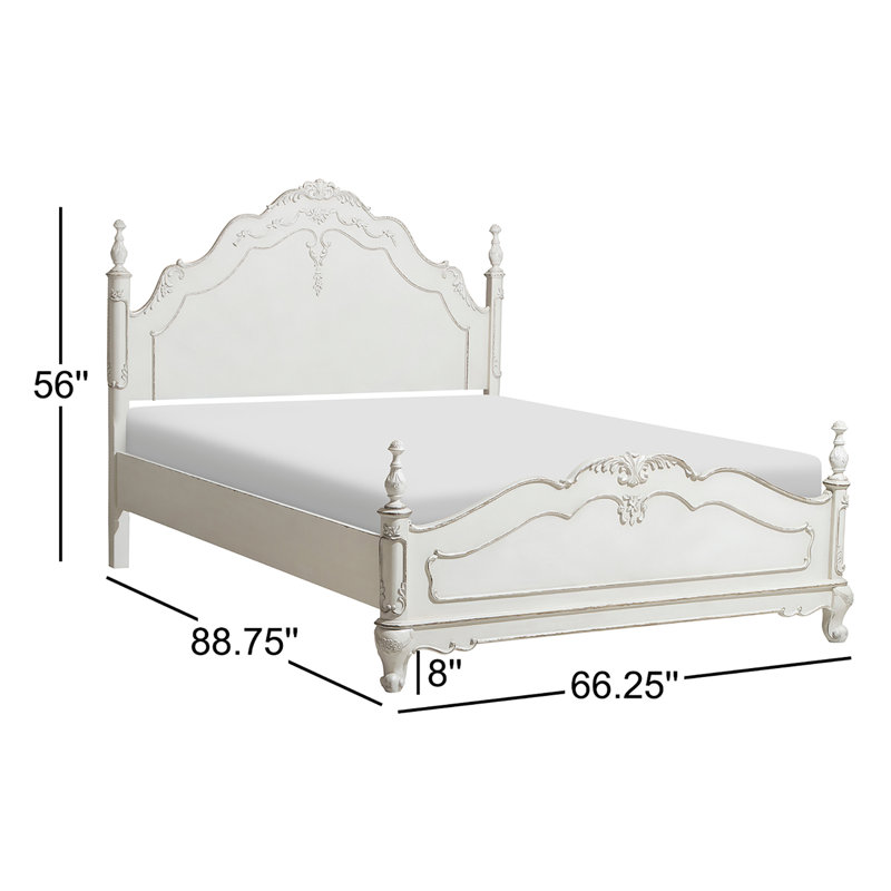 Lit standard en bois massif Losoya, Grand