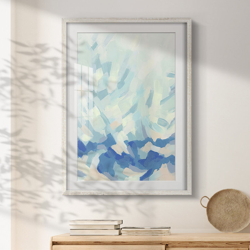 «Mosaic Sky II», reproduction encadrée, H 25,5 po x l 17,5 po, Blanc