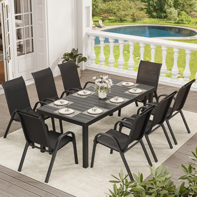 Camyrah Patio Dining Set with Rectangular Table
