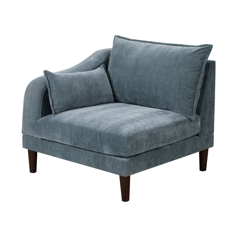Chaise à accoudoirs berçante contemporaine à accoudoirs berçants avec coussin moelleux et coussin Blush Rose, Gris