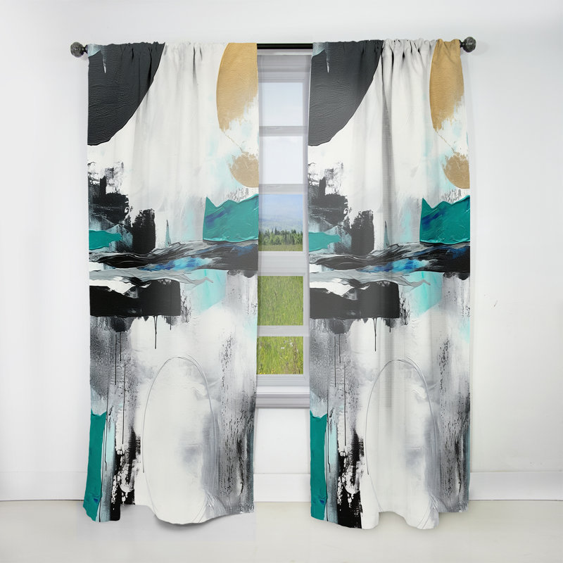 Alcot - Exploration de la simplicité Boho I - Rideau moderne - Velours obscurcissant - 1 panneau, L 52 po x L 95 po