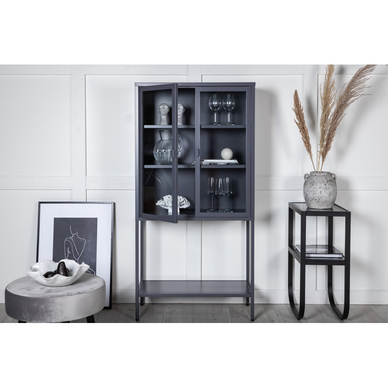 Dirit 150cm H x 75cm W Standard Bookcase, Grey