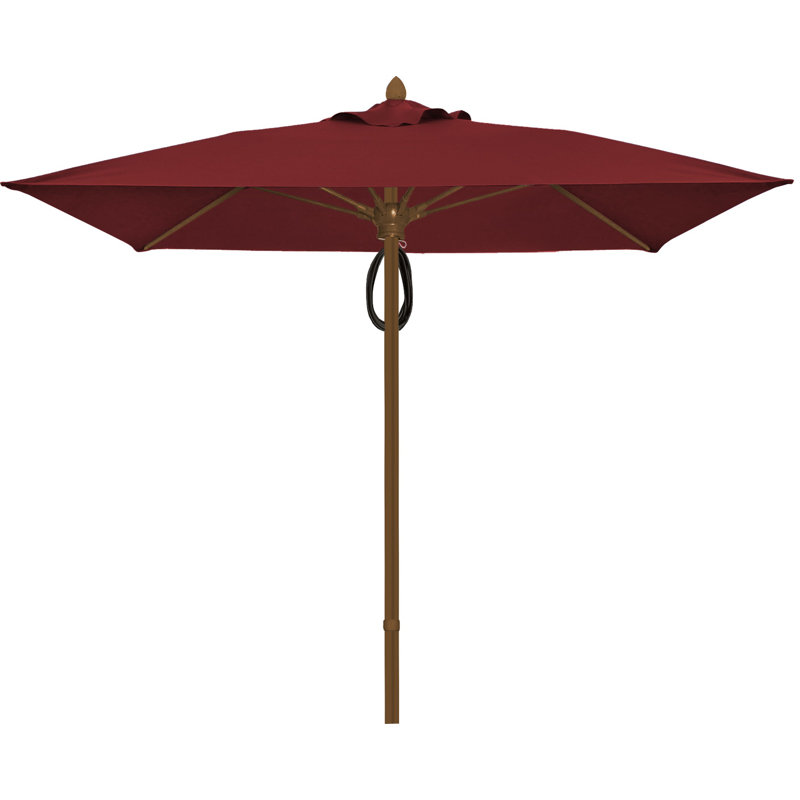 Parasol de marché carré 6 pi Prestige, Bourgogne, Bronze champagne