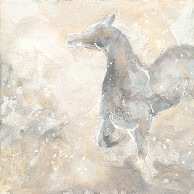 Cheval gris II, H 36 po x l 36 po x P 1,25 po