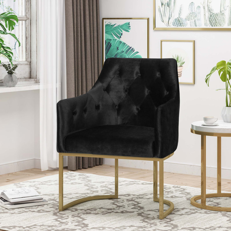 Fauteuil club moderne, Noir