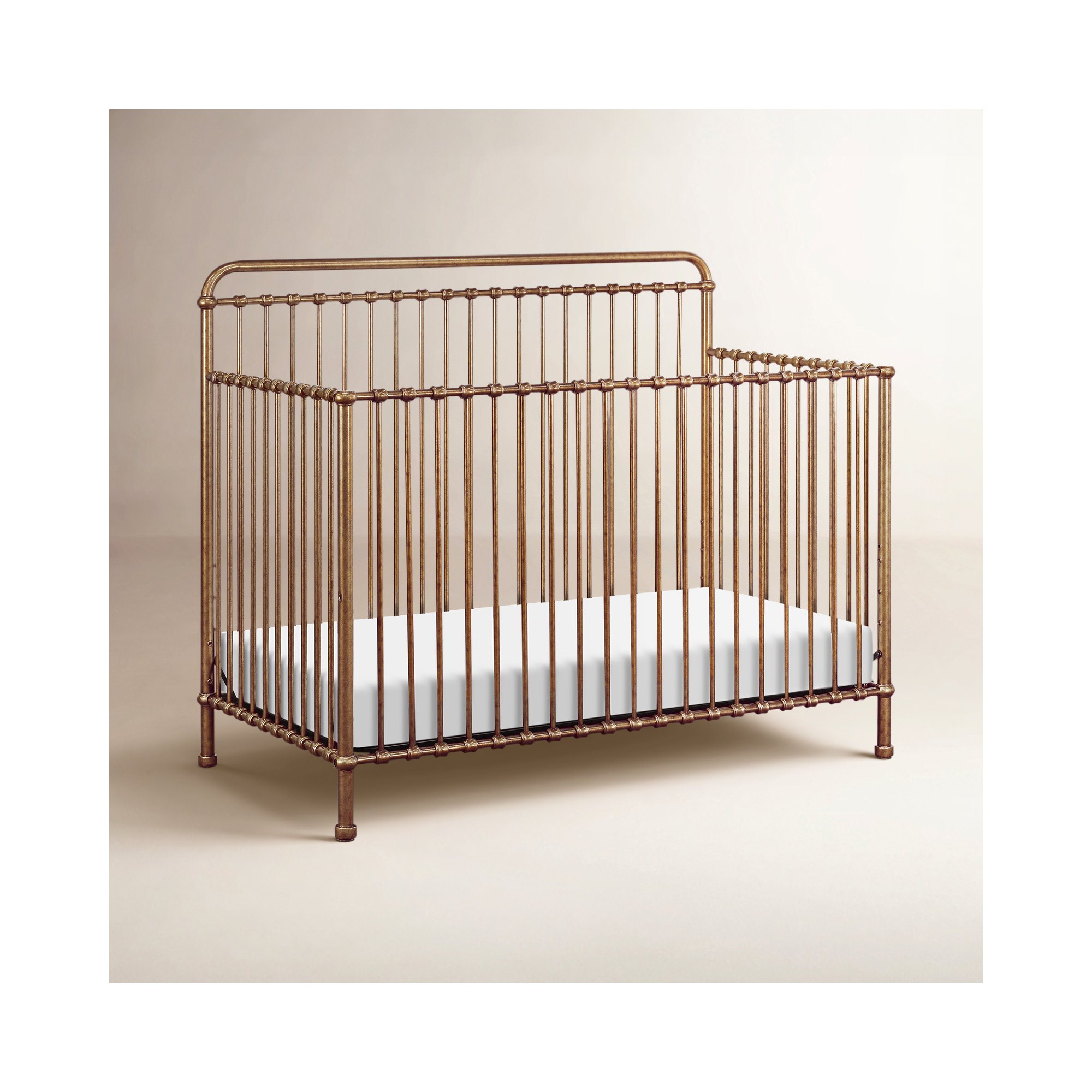 Winston 4-Conversion Steel Convertible Crib, Vintage Gold