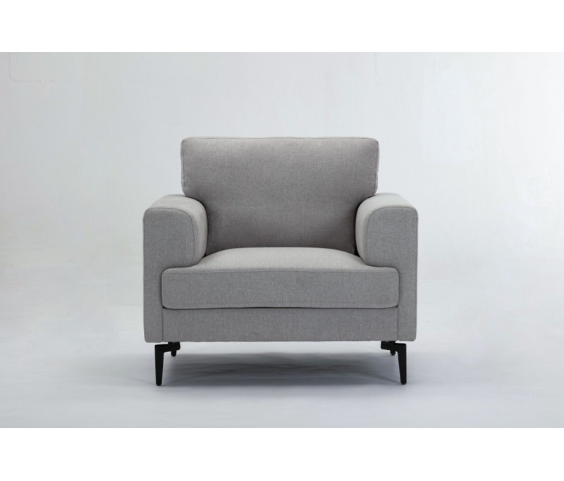  Light Gray Linen Arm Chair