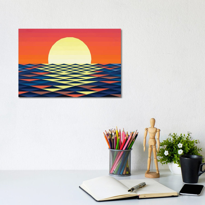 Nautical Sunset by Jun Youngjin - Wrapped Canvas Print, 20.32cm H x 30.48cm W