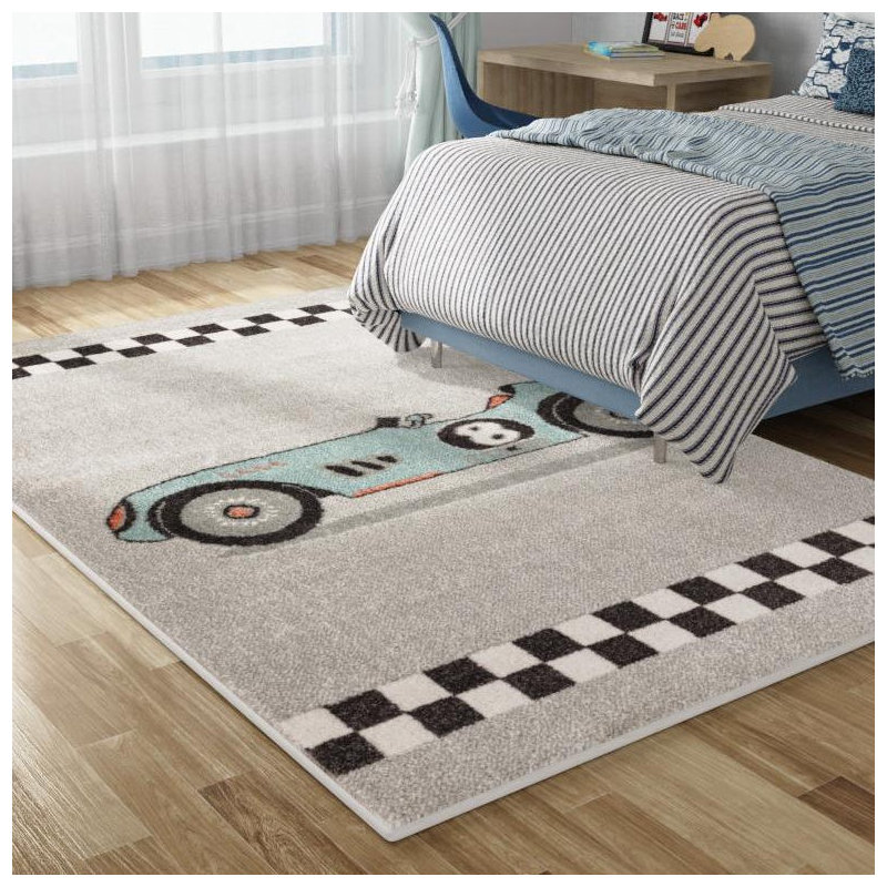 Whimsy Kids Polypropylene Plastic Rug, Rectangle 2'2" x 2'11"