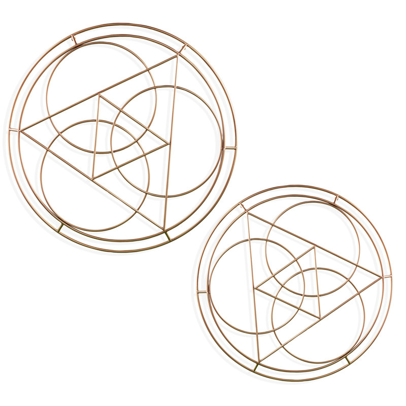 Abstract Wall Decor on Metal, Bronze