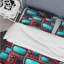 Ensemble de housse de couette rouge et cyan Popart Retro Tv-1858525261