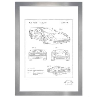 Ferrari F40 Patent Poster; Patent Artwork