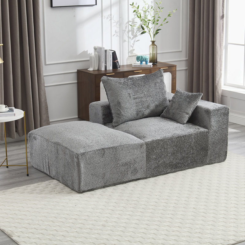 Canapé Boucle 67,72 "l, Tissu gris