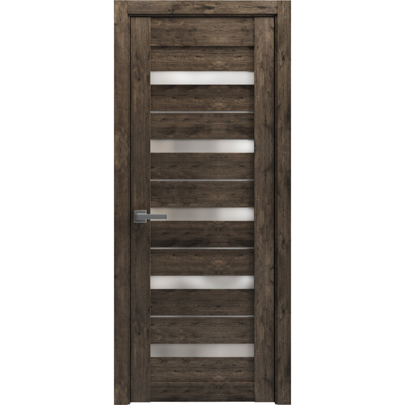 Porte française solide | Verre givré Quadro | Poignée simple à panneau régulier | Portes de salle de bain et de chambre à coucher