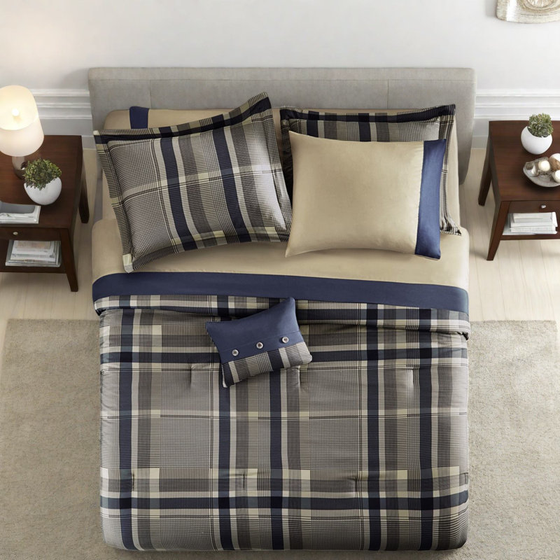 Comfortable Modern Bedding Sets, Polyester Plaid Style, Home Upgrade