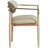 Eligah Vegan Leather Upholstered Dining Arm Chair-6766378-6766387