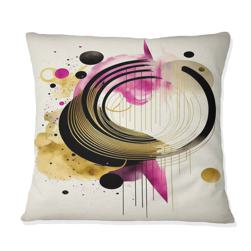 Coussin décoratif coloré à imprimé géométrique abstrait III