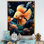 «Abstract Ocean Dance - Butterfly Fish», art mural