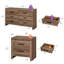 Ensemble de chambre à coucher 2 pièces avec table de chevet et commode