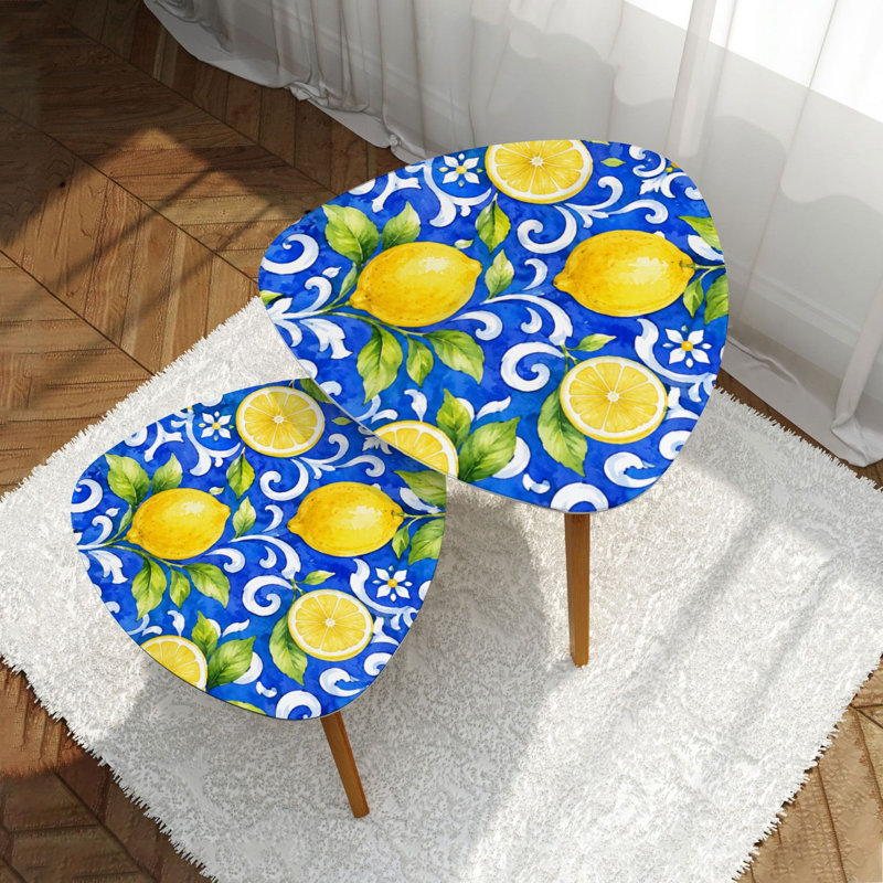 Ensemble de 2 tables basses gigognes Triangle