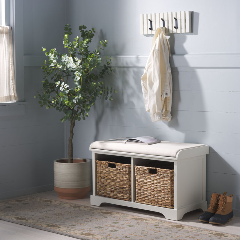 Fotina Storage Bench Combo, Vintage White