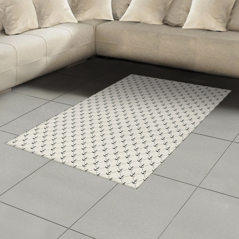 Tapis décoratif en fibres à haute densité Anchor, Rectangle— 4 pi x 5 pi 8 po