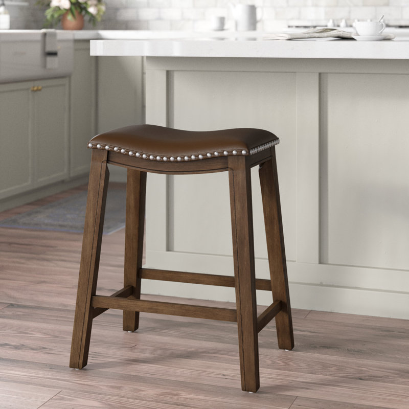 Tabouret Zackery, Brun, Tabouret de comptoir (siège d'une hauteur de 24 p