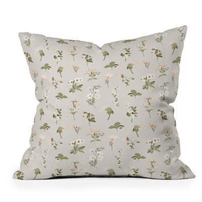  Floral Polyester Indoor/Outdoor Throw Pillow