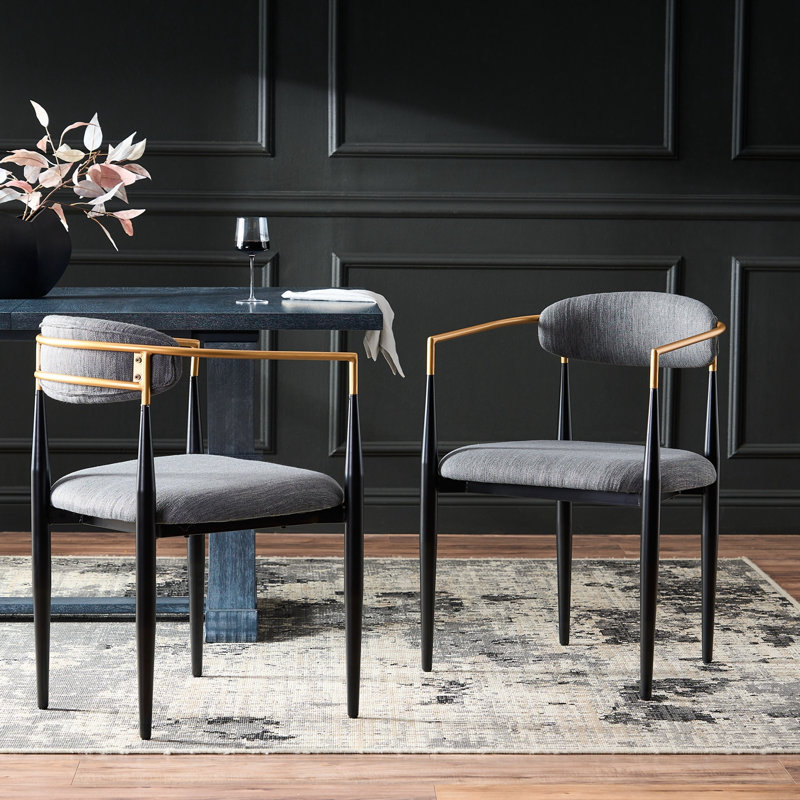 Ensemble de 2 tabourets de bar à structure métallique avec coussin moelleux