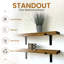 Lemieux Handcrafted Rustic Wooden Wall-Mounted Floating Shelves with Black L Brackets-282333639-282333618
