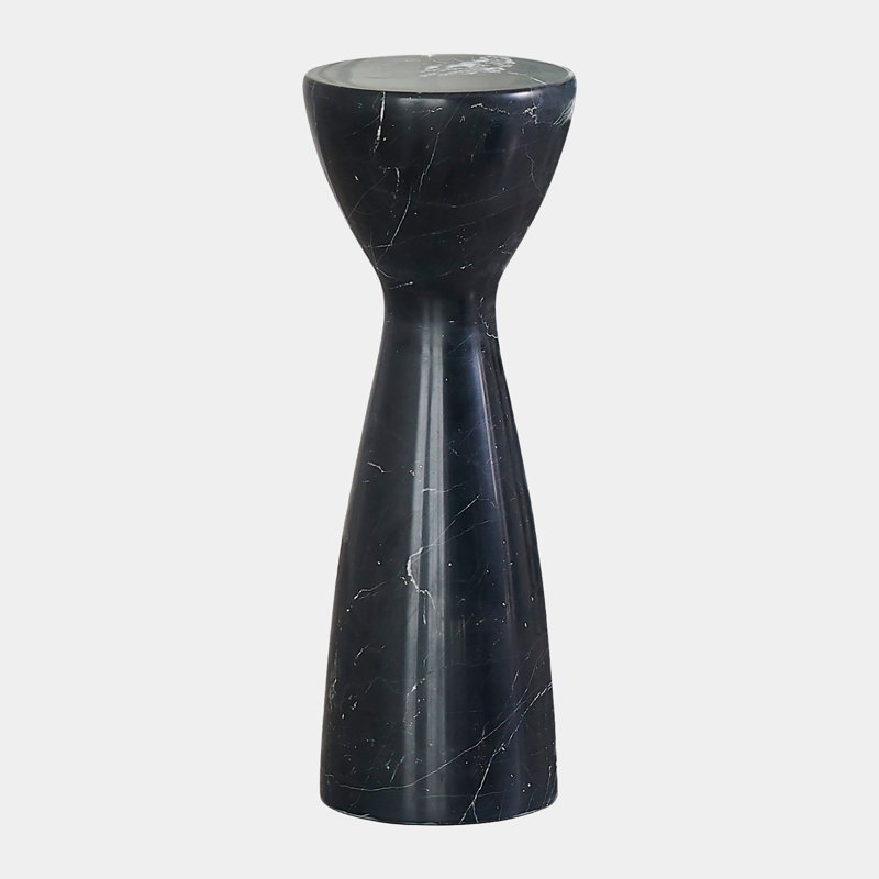 Marble Tower Table-Sm, Black