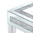 Crystal Frame Rectangular Mirrored Coffee Table with Crushed Diamond Inlay