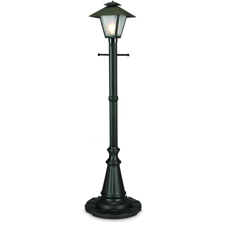 Lampadaire d'extérieur 1 lumière 82 po Nicolasa, Noir