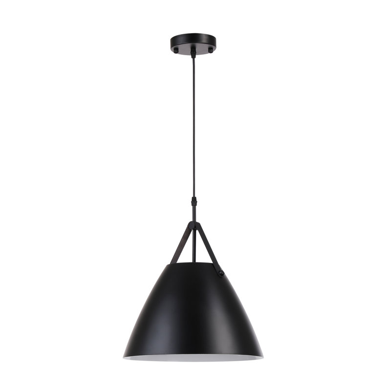 Luminaire suspendu moderne 1 lumière, Noir mat