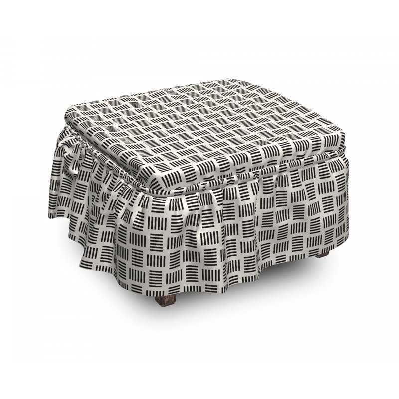 Housse pour repose-pieds en gras contemporain