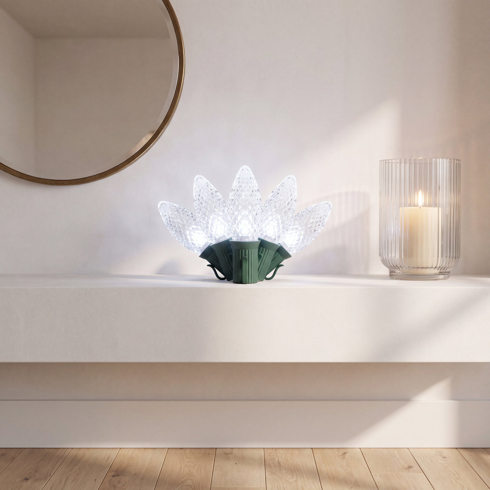 100' 200-Light LED String Lights, Pure White