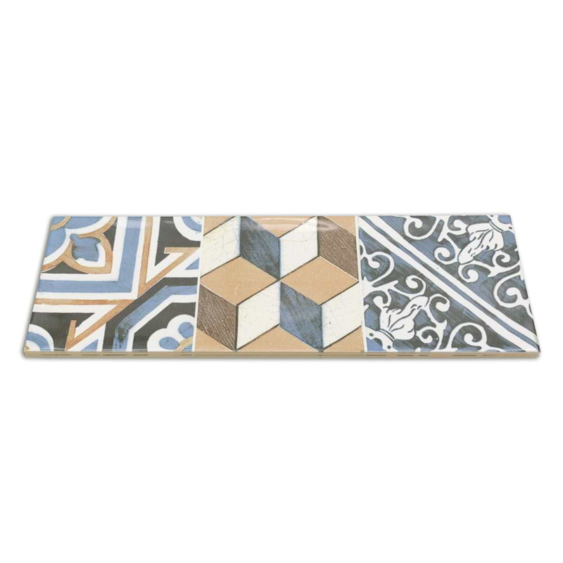 Santa Monica 4X12 Ceramic Wall Tile, Warm Deco