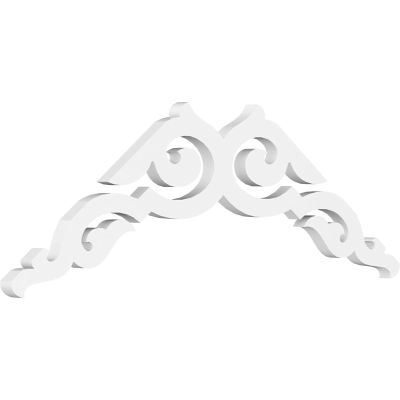 Pignon en PVC de qualité architecturale Rotherham, H 13,5 po x l 36 po x P 1 po, 9 / 12