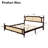 Espresso Pine King Rattan Headboard & Footboard Bed Frame with Storage