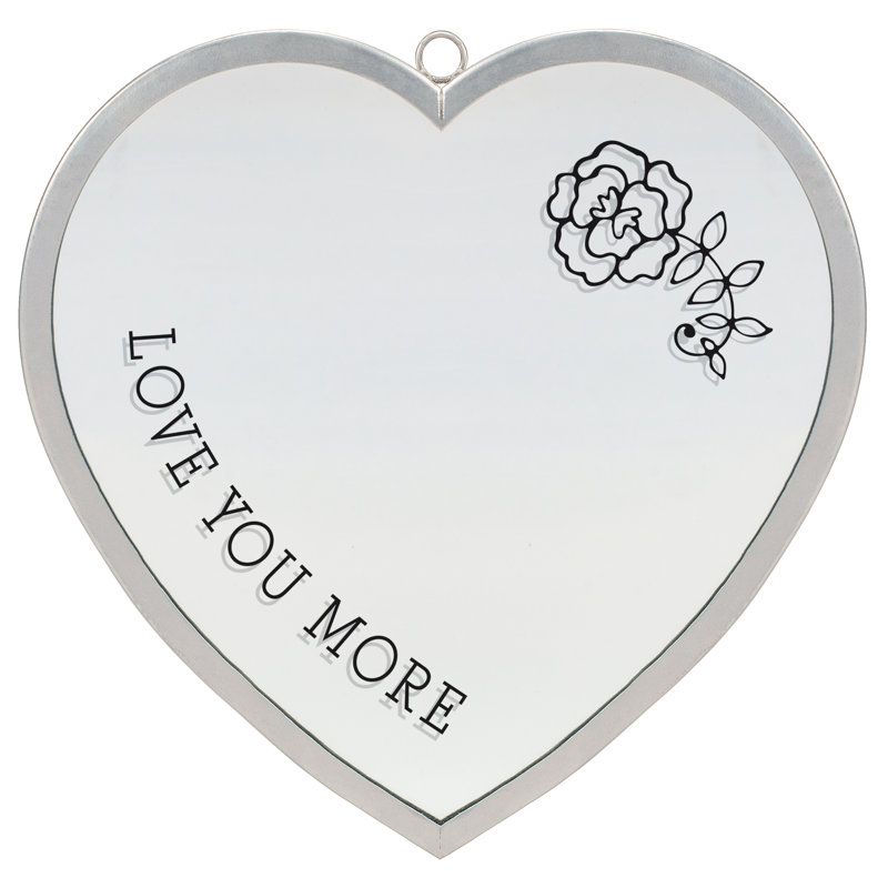 Grand miroir décoratif Elard Heart Love You More