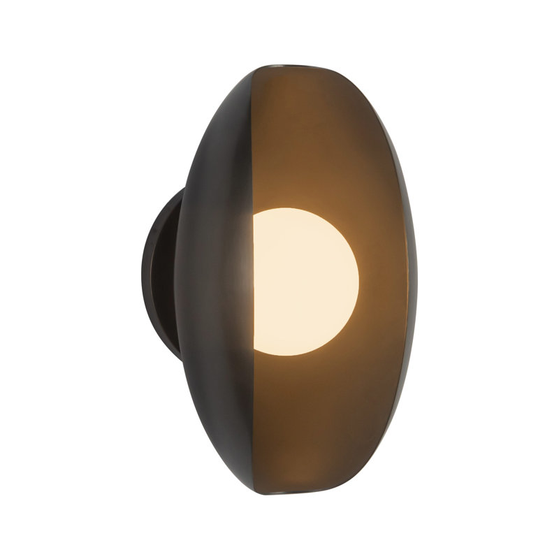 Cortez 5-in White dimmable LED Bathroom Vanity Light, Oil Rubbed Bronze