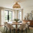 Le Perle Rattan Flush Mount – Rattan & Natural Dome 1-Light Semi Flush Mount Handwoven Dimmable Ceiling Light for Dining Room or Living Room in Farmhouse, Country, and Boho Style-1473828501-1473562088