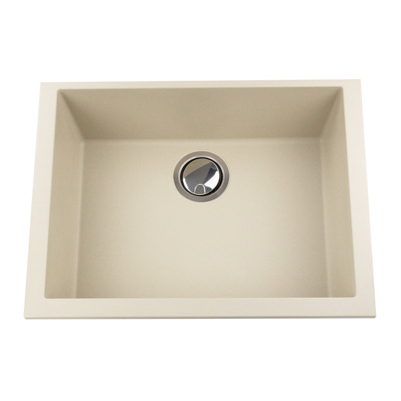Plymouth 23.62'' L Single Basin Kitchen Sink, Sand