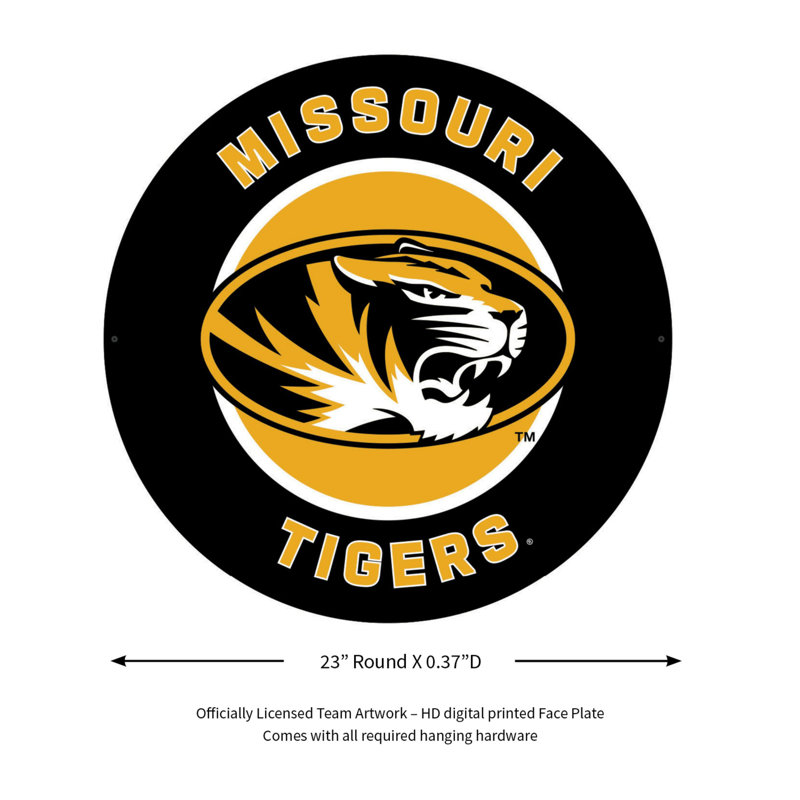 Enseigne murale 23 "NCAA Team, NCAA Missouri