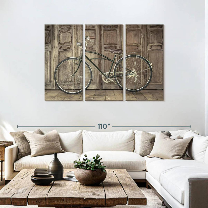 Mehar Teak Door Bicycle, 48" H x 74" W