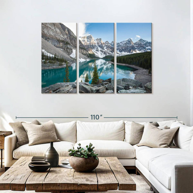 Lac Moraine bleu Alvord Glacial, H 48 po x l 74 po